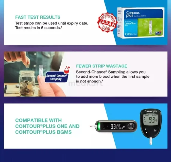 contour plus test strip 50's